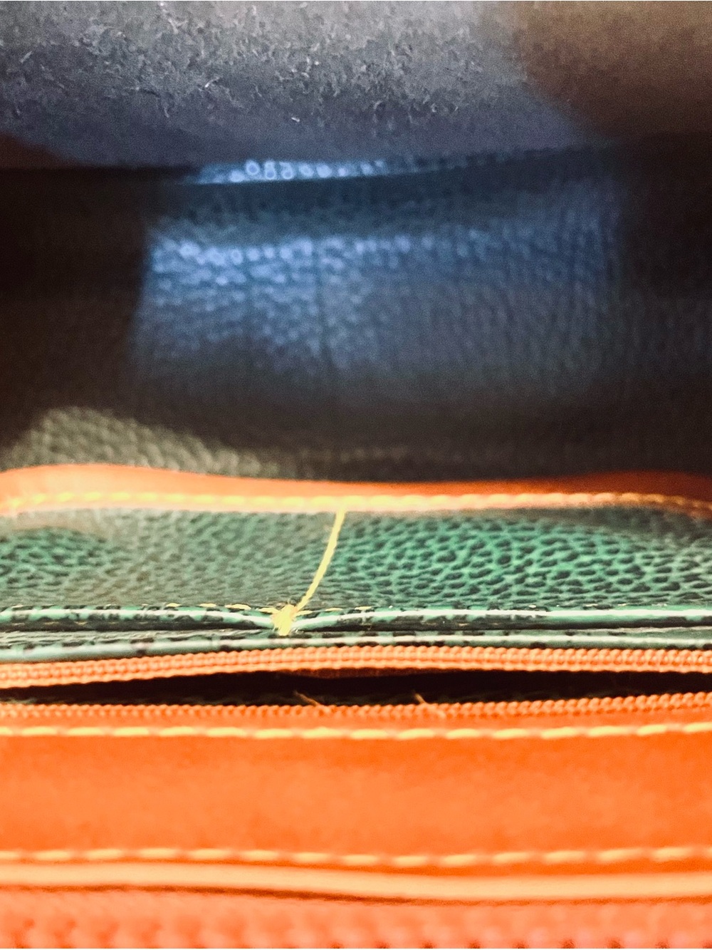 Dooney & Bourke All Weather Leather Green & Tan Satchel - Picture 6 of 11